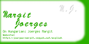 margit joerges business card